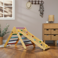 Wooden Pikler Triangle Climbing Frame with Slide | Montessori Indoor Play Gym ⭐