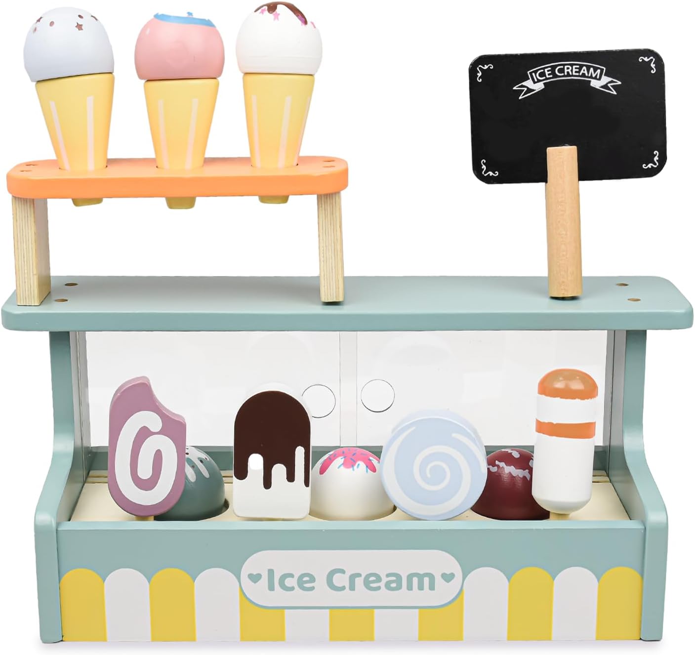 Montessori Wooden Ice Cream Shop | Pretend Play Ice Cream Stand
