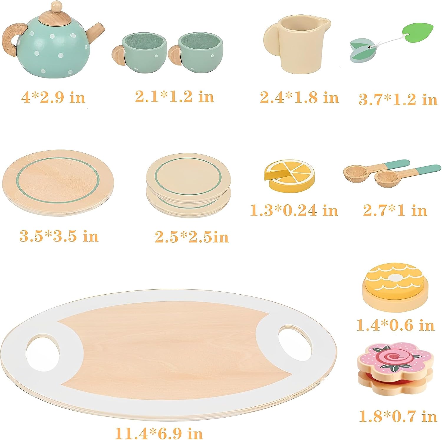 Montessori Wooden Tea Set | Pretend Play Tea Party Toy