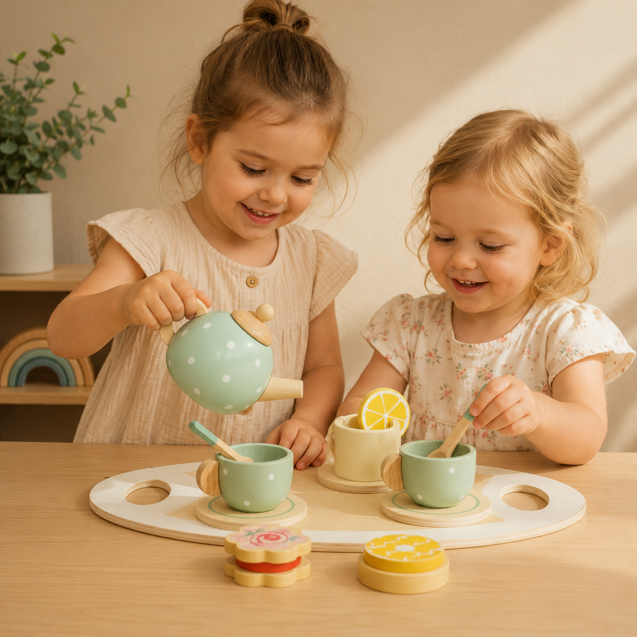 Montessori Wooden Tea Set | Pretend Play Tea Party Toy