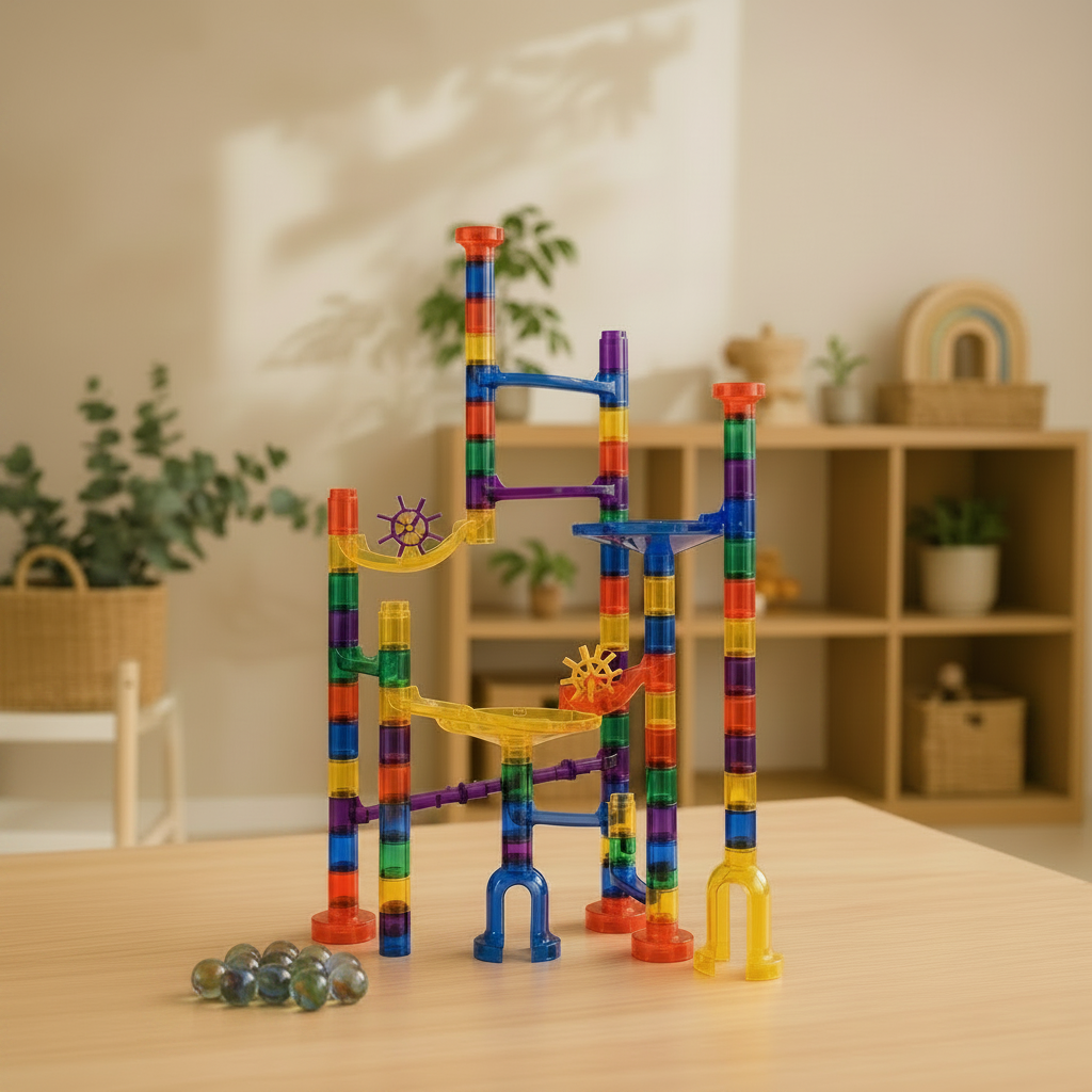 110-Piece Marble Run Building Set | STEM Construction Toy