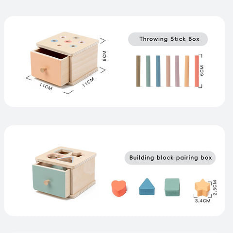 Wooden Colour & Shape Sorting Box | Montessori Learning Toy for Toddlers