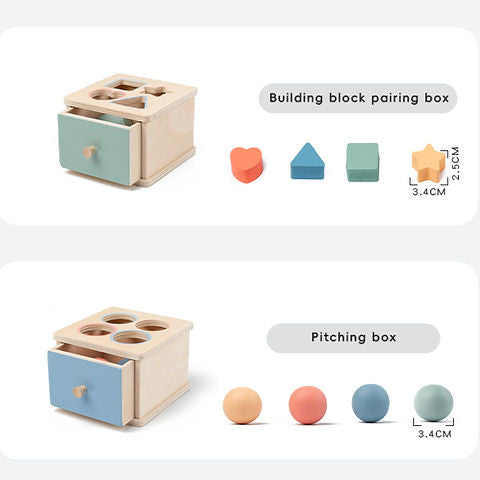 Wooden Colour & Shape Sorting Box | Montessori Learning Toy for Toddlers