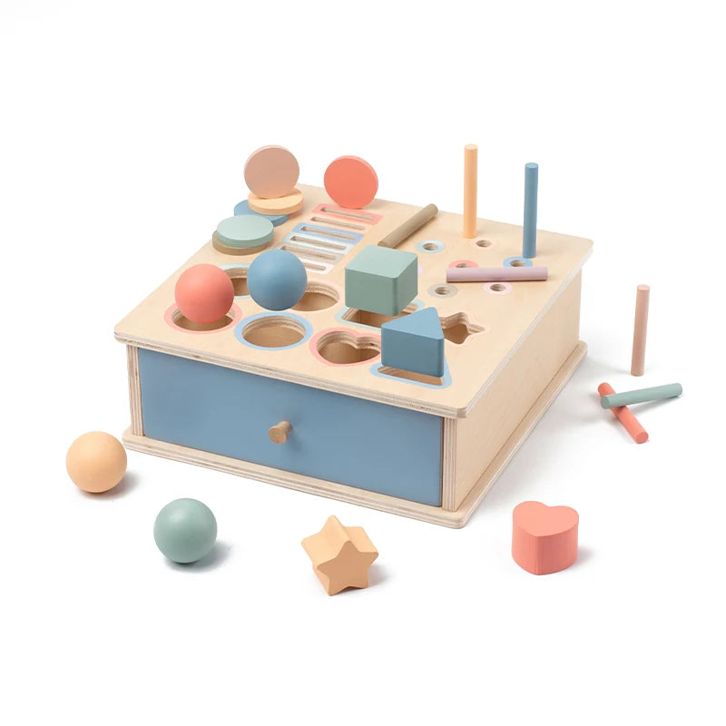 Wooden Colour & Shape Sorting Box | Montessori Learning Toy for Toddlers