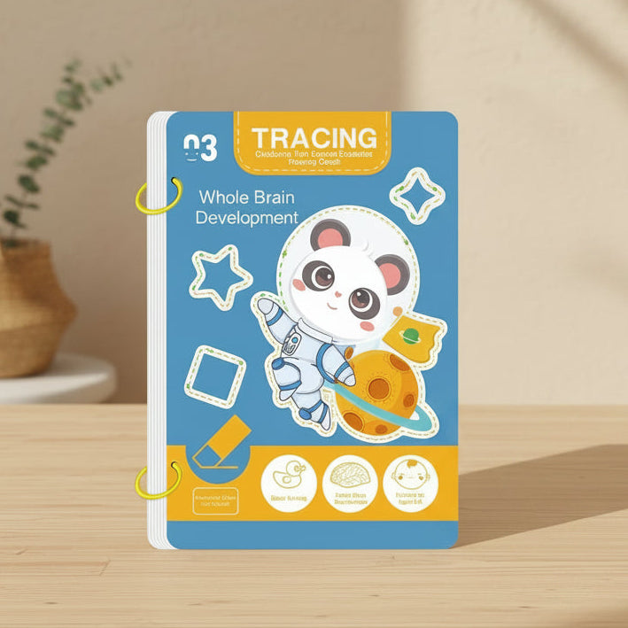 Reusable Learning Workbook for Kids | Wipe Clean Activity Book (34 Pages)