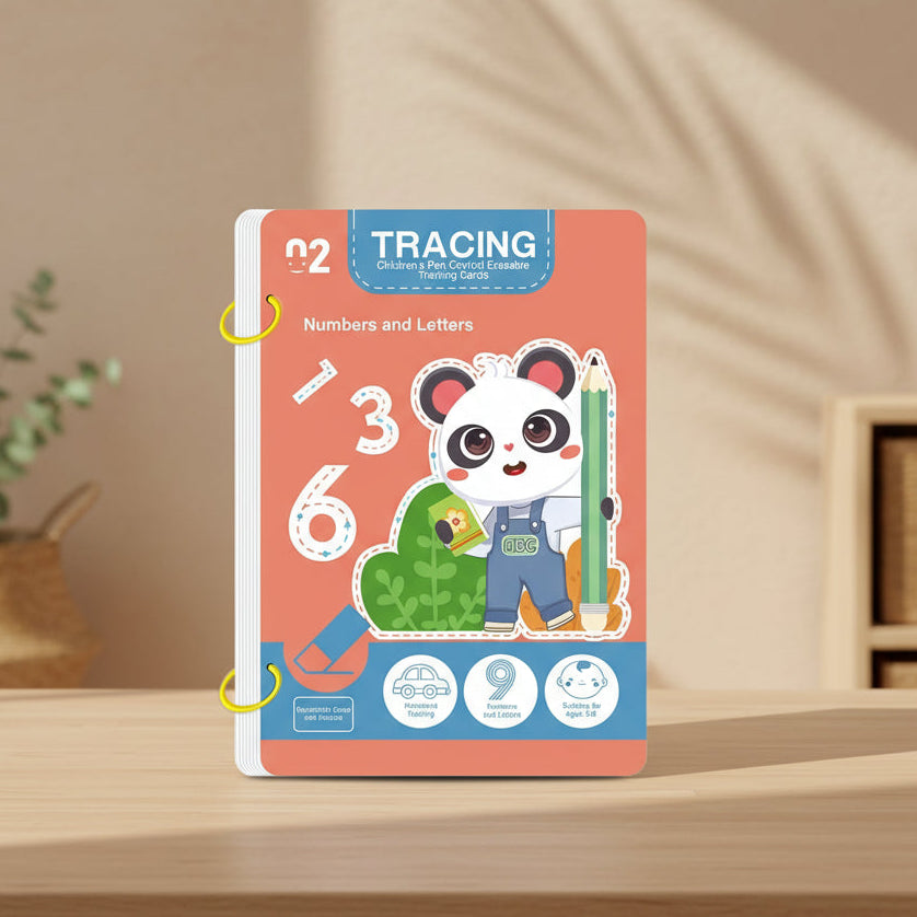 Reusable Learning Workbook for Kids | Wipe Clean Activity Book (34 Pages)