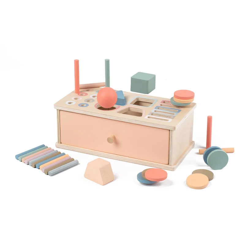 Wooden Colour & Shape Sorting Box | Montessori Learning Toy for Toddlers
