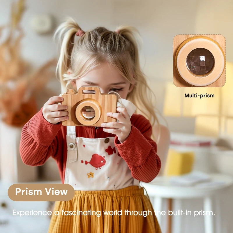 Wooden Kaleidoscope Toy Camera | Montessori Sensory Toy for Toddlers