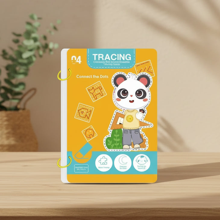 Reusable Learning Workbook for Kids | Wipe Clean Activity Book (34 Pages)