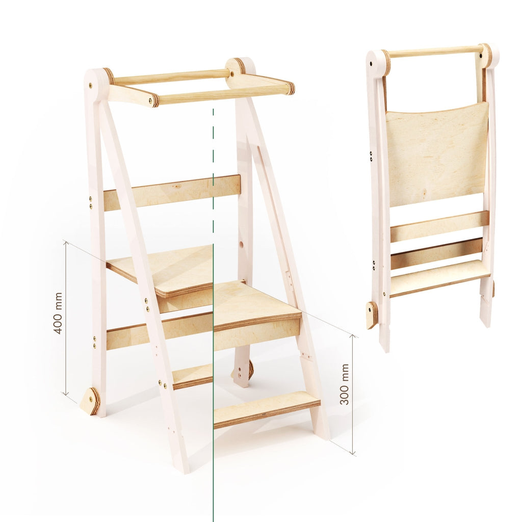 Adjustable toddler tower - Kids Step Stool - Tiny Explorers Club