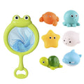 Baby Bath Toys Turtle Sprinkler Net Fish Catching Shark - Tiny Explorers Club