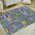 Children's Village Road Map Rug 80 X 120cm - Tiny Explorers Club