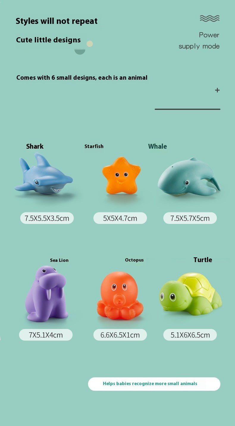 Colour Changing Turtle and Fish with Catching Frog or Shark Net - Baby and Toddler Interactive Bath Toys - Tiny Explorers Club