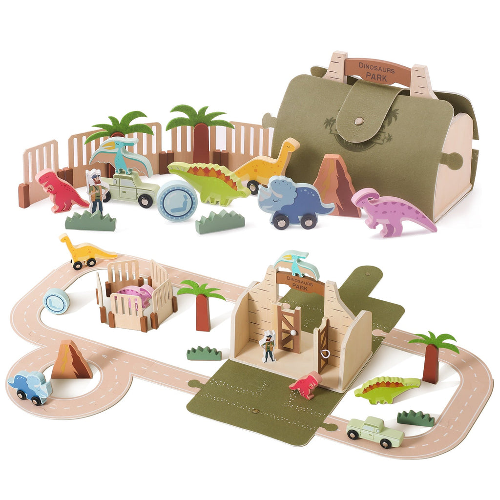 Dinosaur Safari park - Early Education Educational Wooden - Tiny Explorers Club