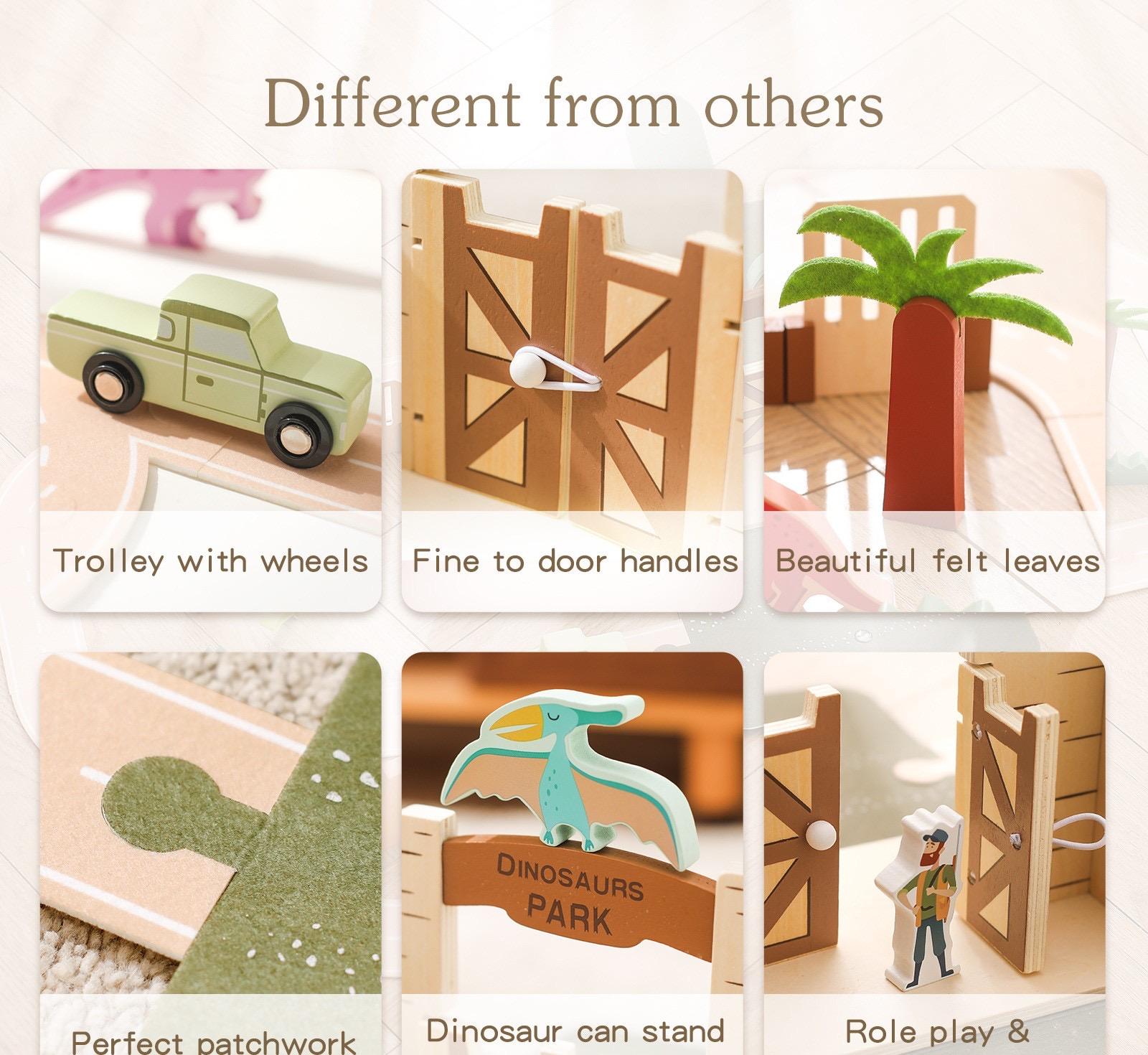 Dinosaur Safari park - Early Education Educational Wooden - Tiny Explorers Club