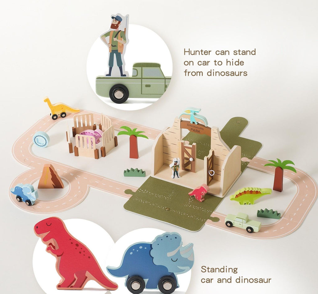 Dinosaur Safari park - Early Education Educational Wooden - Tiny Explorers Club