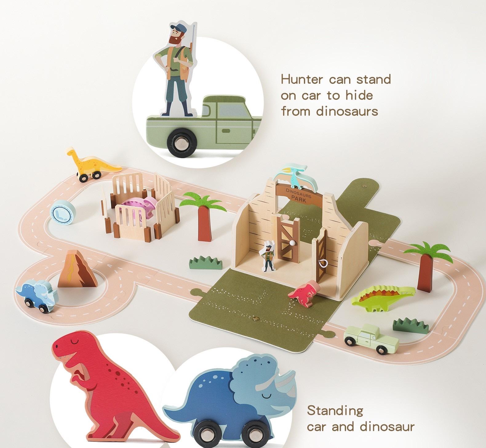 Dinosaur Safari park - Early Education Educational Wooden - Tiny Explorers Club