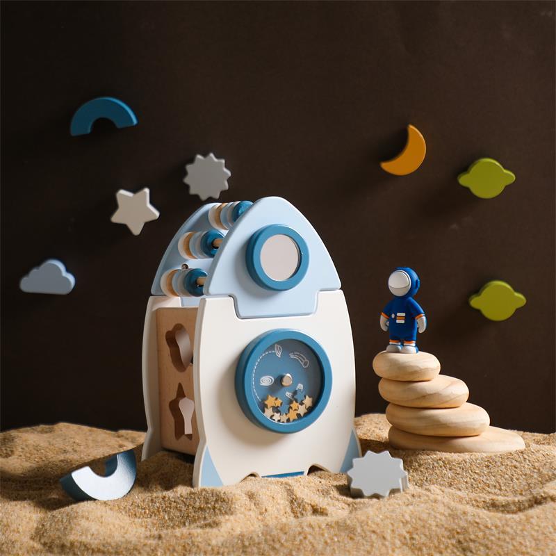 Montessori Educational Rocket Toys Baby Busy Box - Tiny Explorers Club
