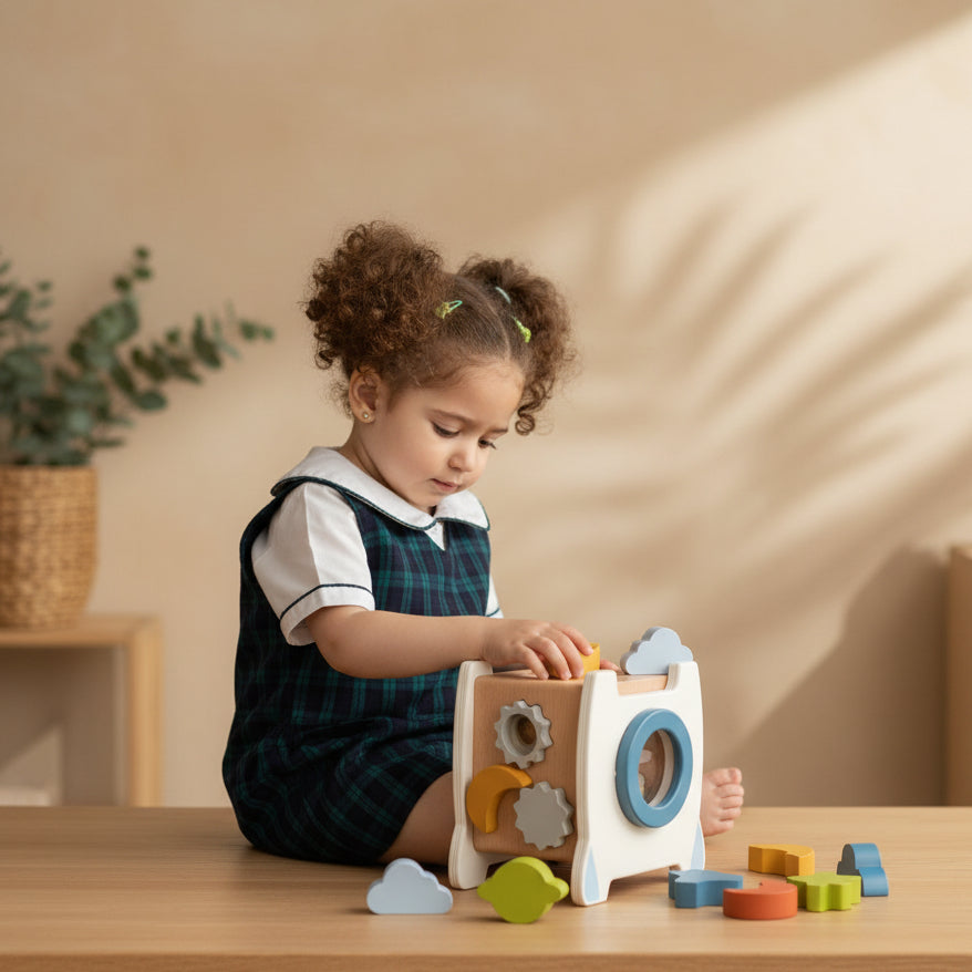Montessori Educational Rocket Toys Baby Busy Box - Tiny Explorers Club