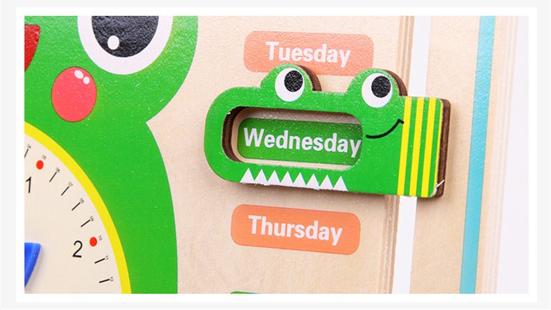 Montessori Wooden Toys Baby Weather Season Calendar Clock - Teaching Aid for Children - Tiny Explorers Club