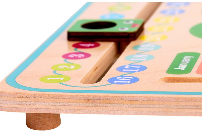 Montessori Wooden Toys Baby Weather Season Calendar Clock - Teaching Aid for Children - Tiny Explorers Club