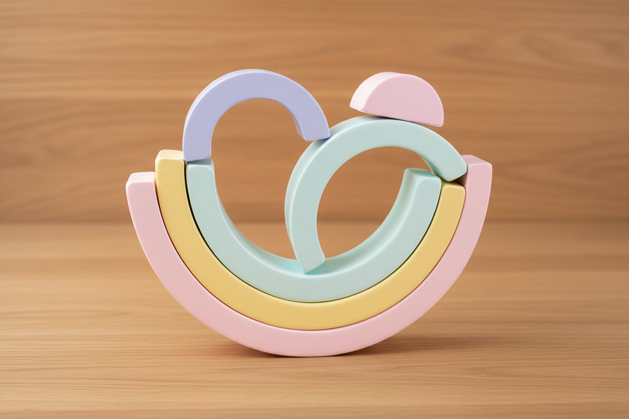 Silicone Stacking Rainbow Educational Toys - Tiny Explorers Club