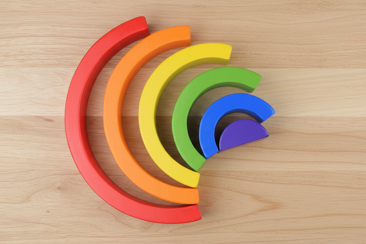 Silicone Stacking Rainbow Educational Toys - Tiny Explorers Club