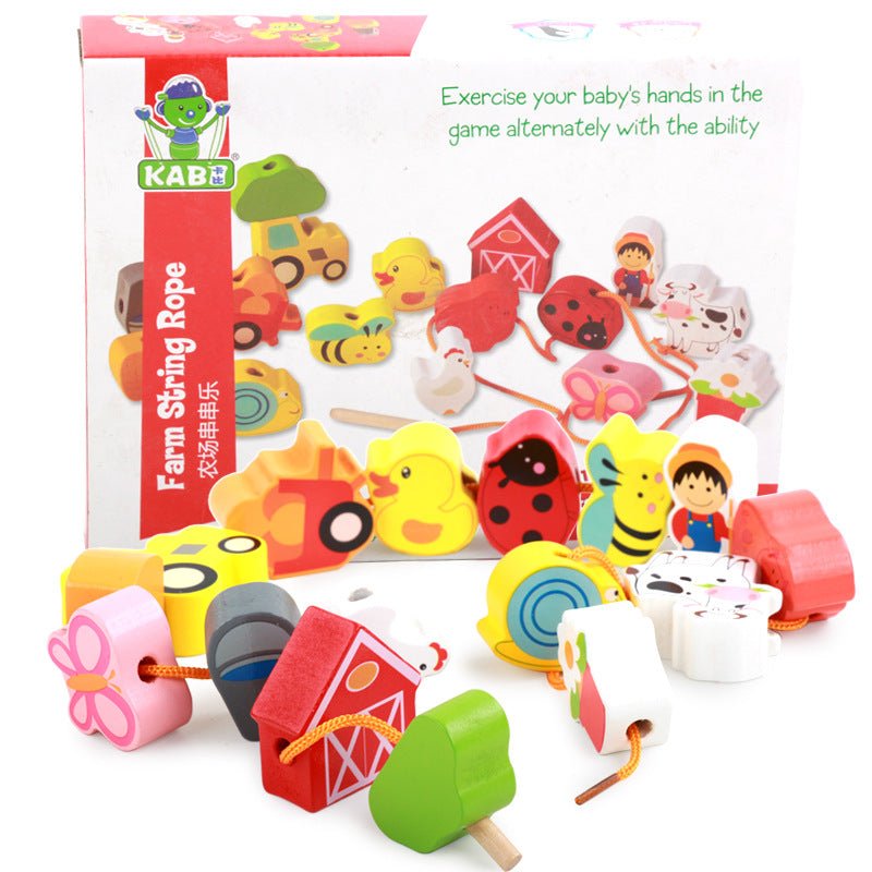Transport Treading Toy - Wooden Educational Montessori Learning - Tiny Explorers Club