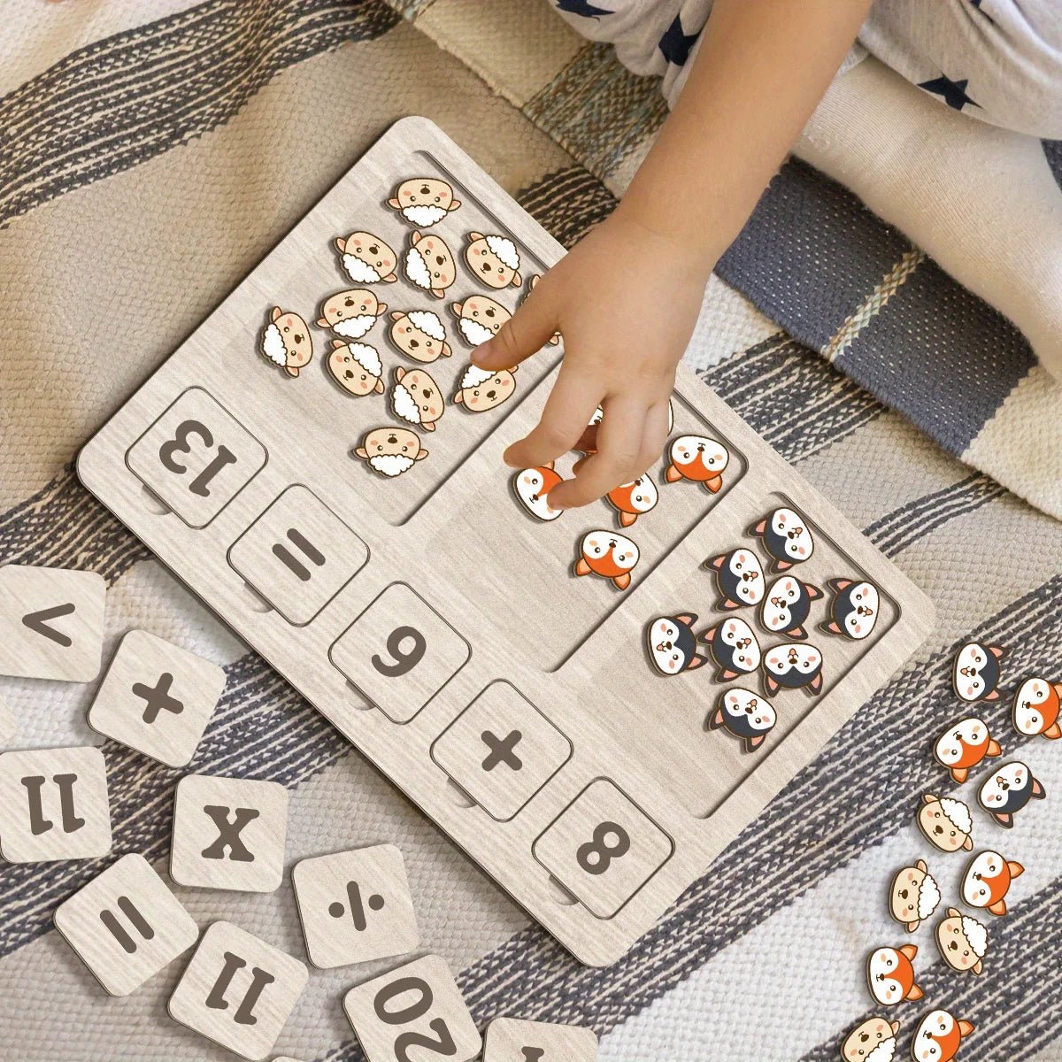 Wooden Math Arithmetic Counting Board - Tiny Explorers Club