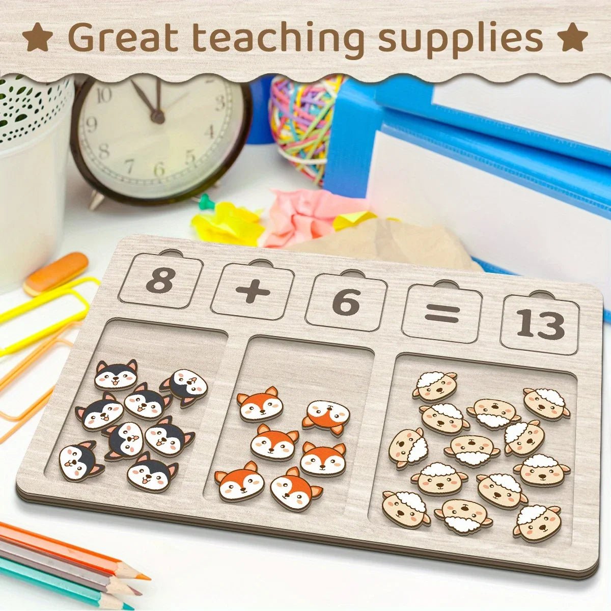 Wooden Math Arithmetic Counting Board - Tiny Explorers Club