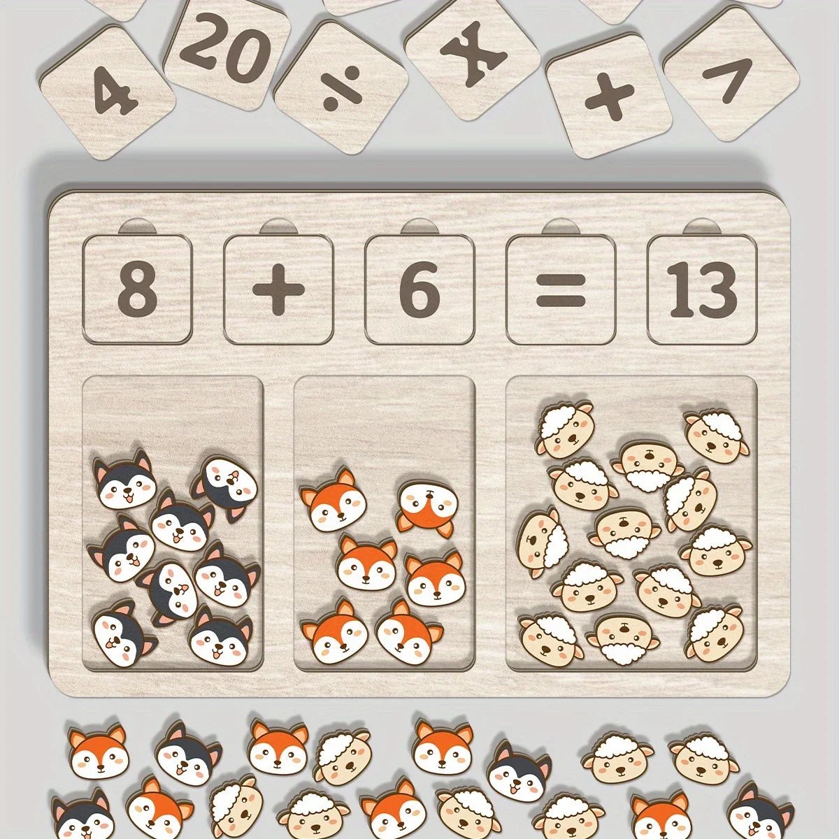 Wooden Math Arithmetic Counting Board - Tiny Explorers Club