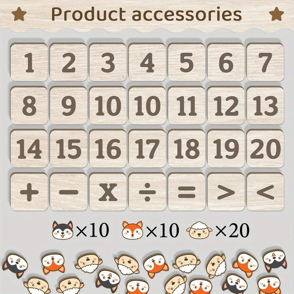 Wooden Math Arithmetic Counting Board - Tiny Explorers Club