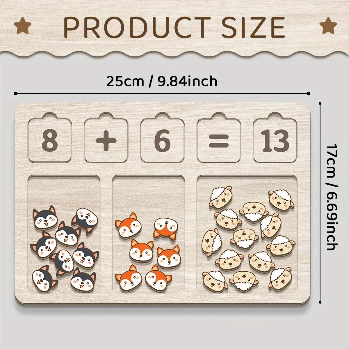 Wooden Math Arithmetic Counting Board - Tiny Explorers Club