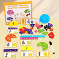 Wooden Math Fraction Learning Set With Cards - Tiny Explorers Club