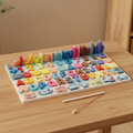 Wooden Alphabet Puzzle Board | ABC, Numbers, Shapes, Vehicles & Magnetic Fishing Toy