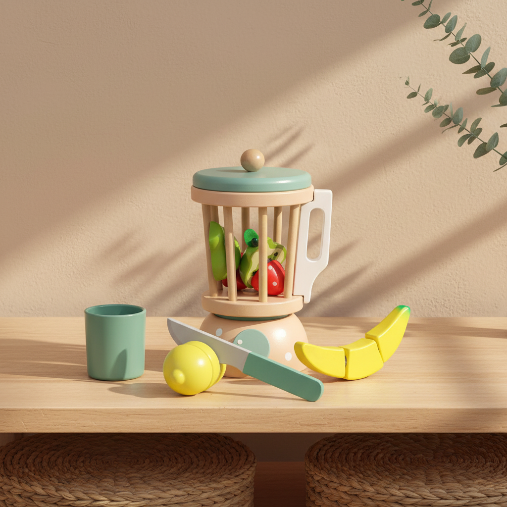 Montessori Wooden Blender Set | Pretend Play Smoothie Maker