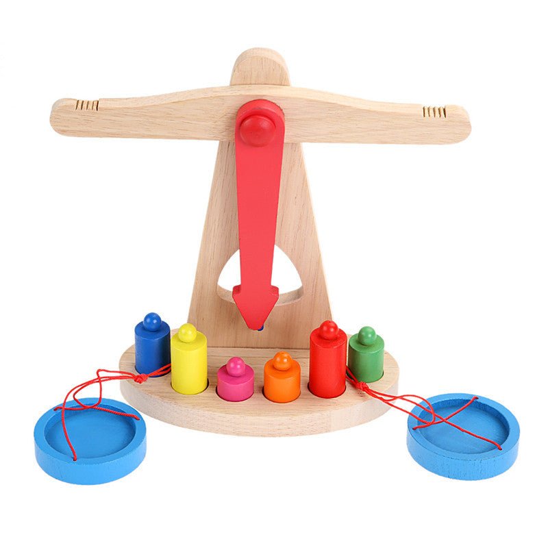 Wooden scales for measuring and weighing - Montessori Maths resources for Children's Learning - Tiny Explorers Club